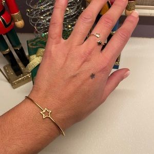 Double Star Adjustable Ring & Star Bracelet